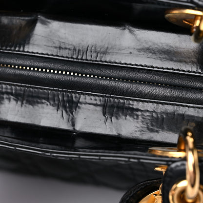 Christian Dior Patent Cannage Medium Lady Dior Black 13 of 16