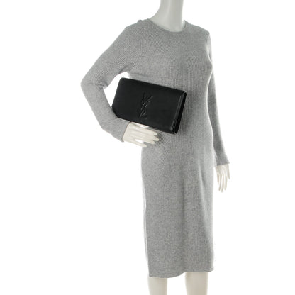 Saint Laurent Calfskin Monogram Large Belle De Jour Clutch Black 2 of 8