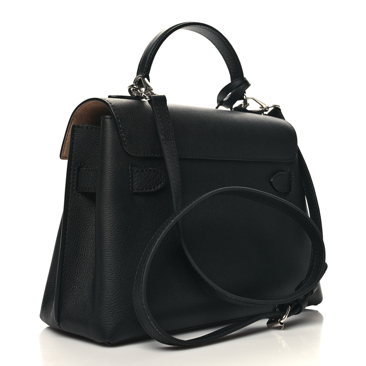 Louis Vuitton Calfskin Lockme Ever BB Black 3 of 9