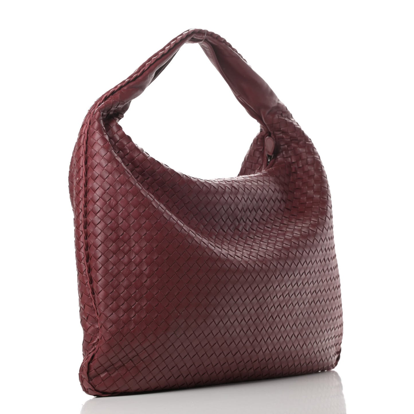 Nappa Intrecciato Maxi Veneta Hobo Vermillion