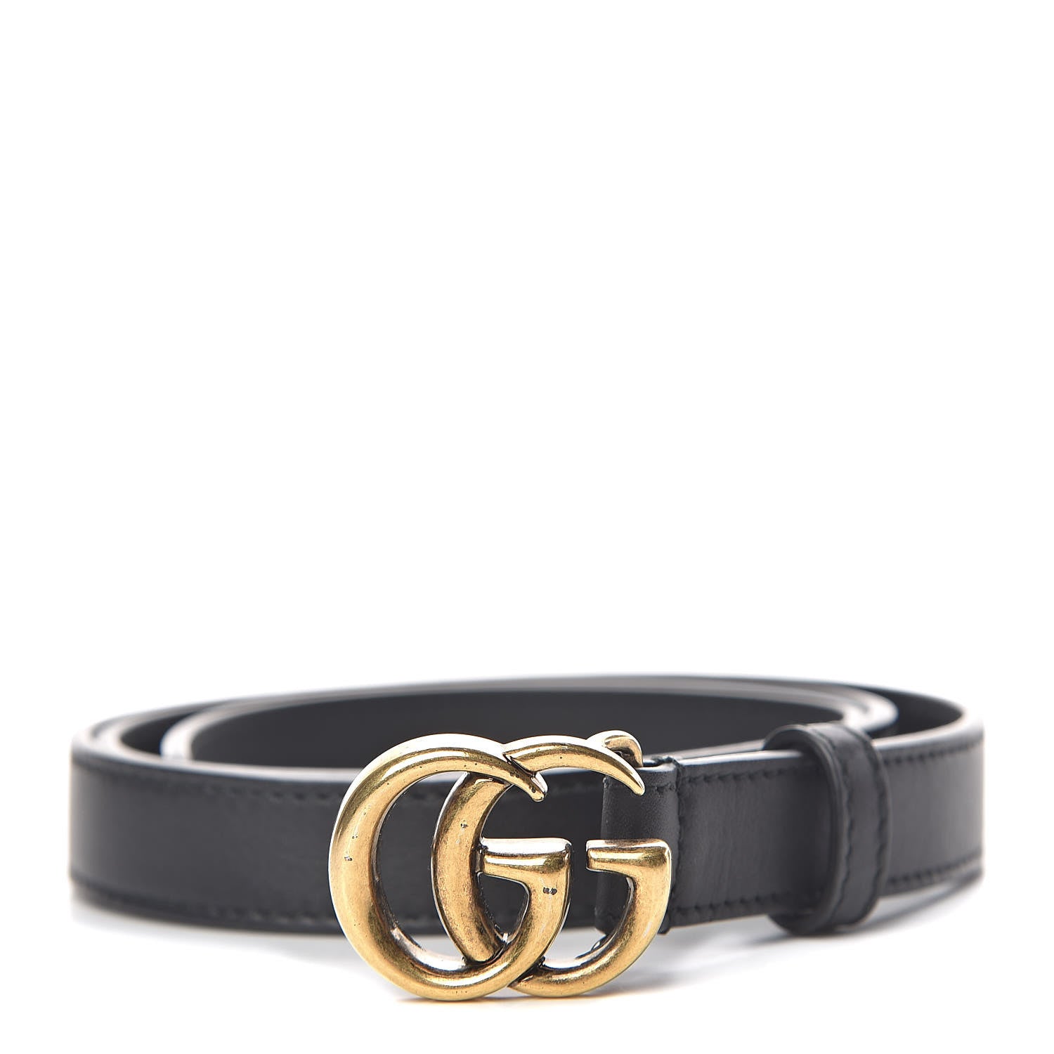 Gucci Calfskin Double G 20mm Belt 85 34 Black 1 of 7