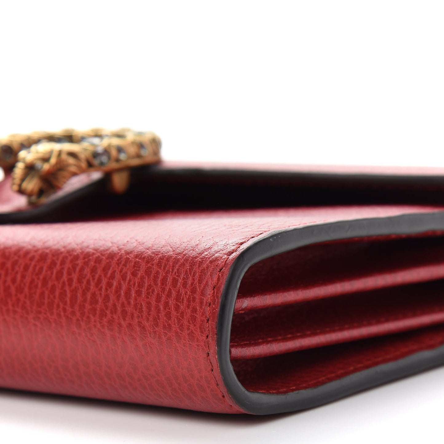 Calfskin Mini Dionysus Chain Wallet Hibiscus Red