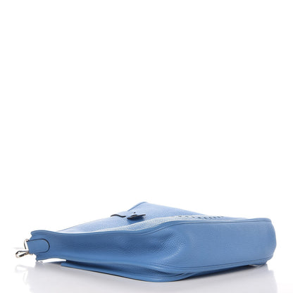 Hermes Taurillon Clemence Evelyne III GM Bleu Paradis 4 of 9