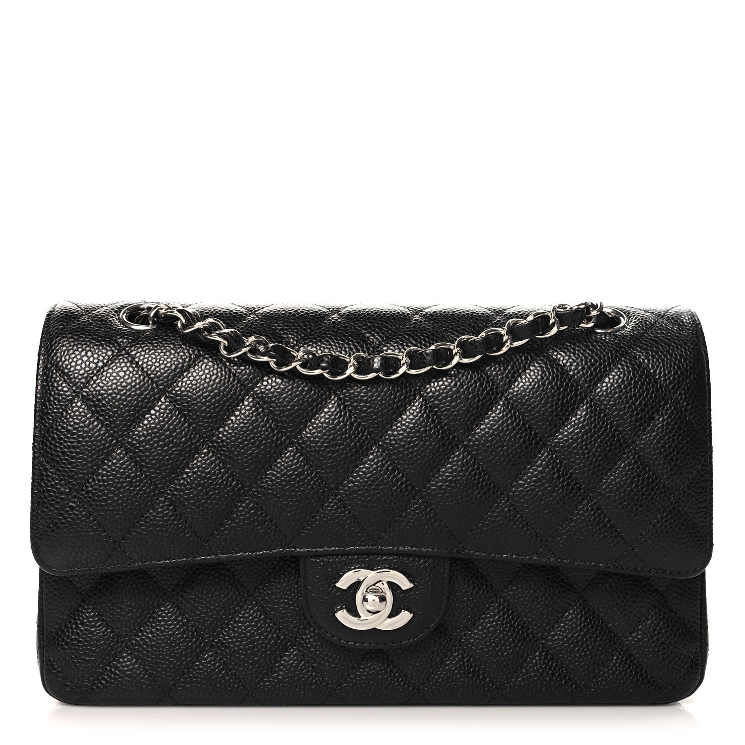 Chanel Caviar Quilted Medium Double Flap Black 1 of 10
