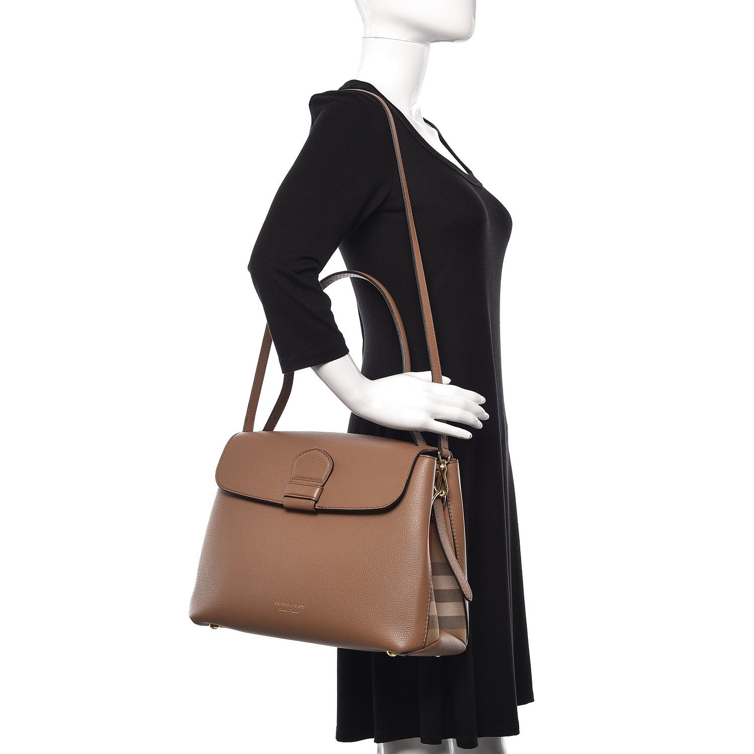 Burberry Derby Calfskin House Check Medium Camberley Dark Sand 2 of 9