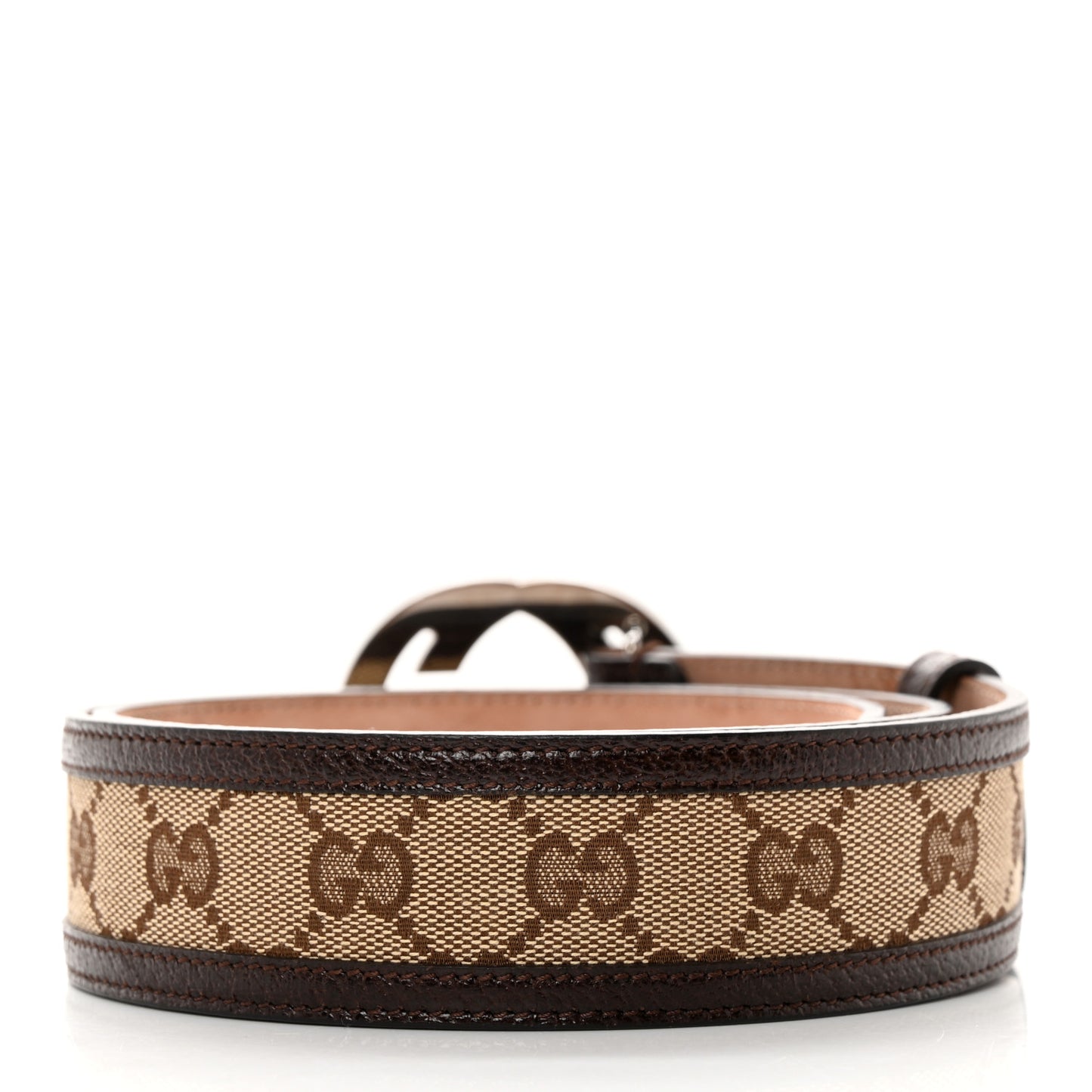 Monogram Interlocking G Belt 85 34 Dark Brown