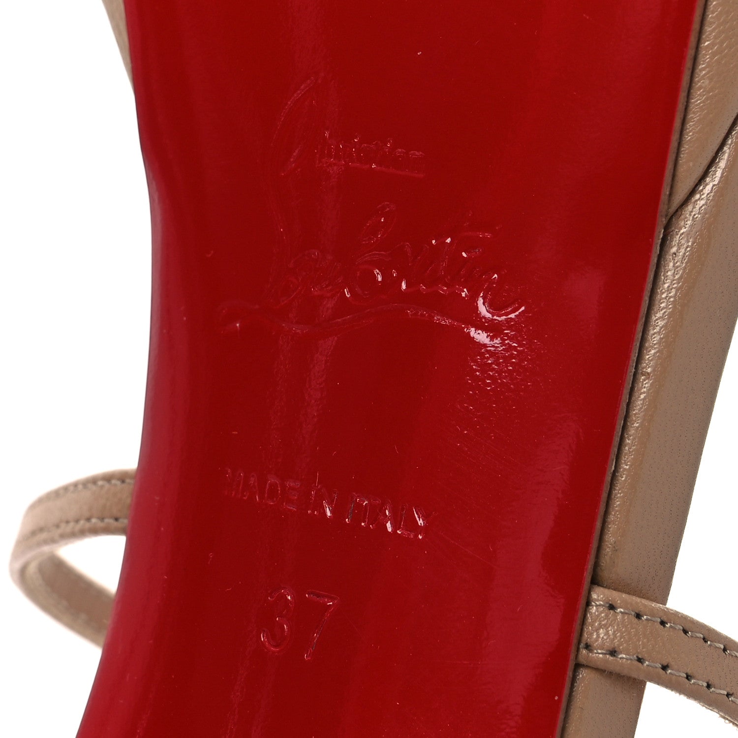 Christian Louboutin Kid Choca 130 Platform Sandals 37 Beige 8 of 11