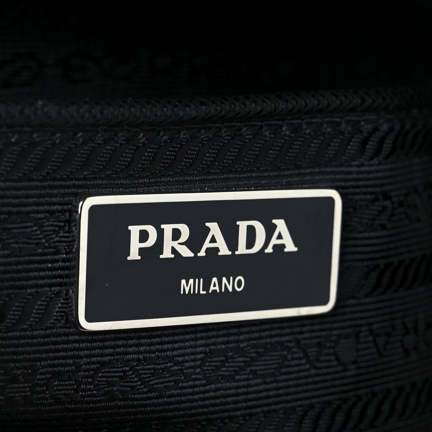 Tessuto Nylon Saffiano Double Buckle Messenger Shoulder Bag Black