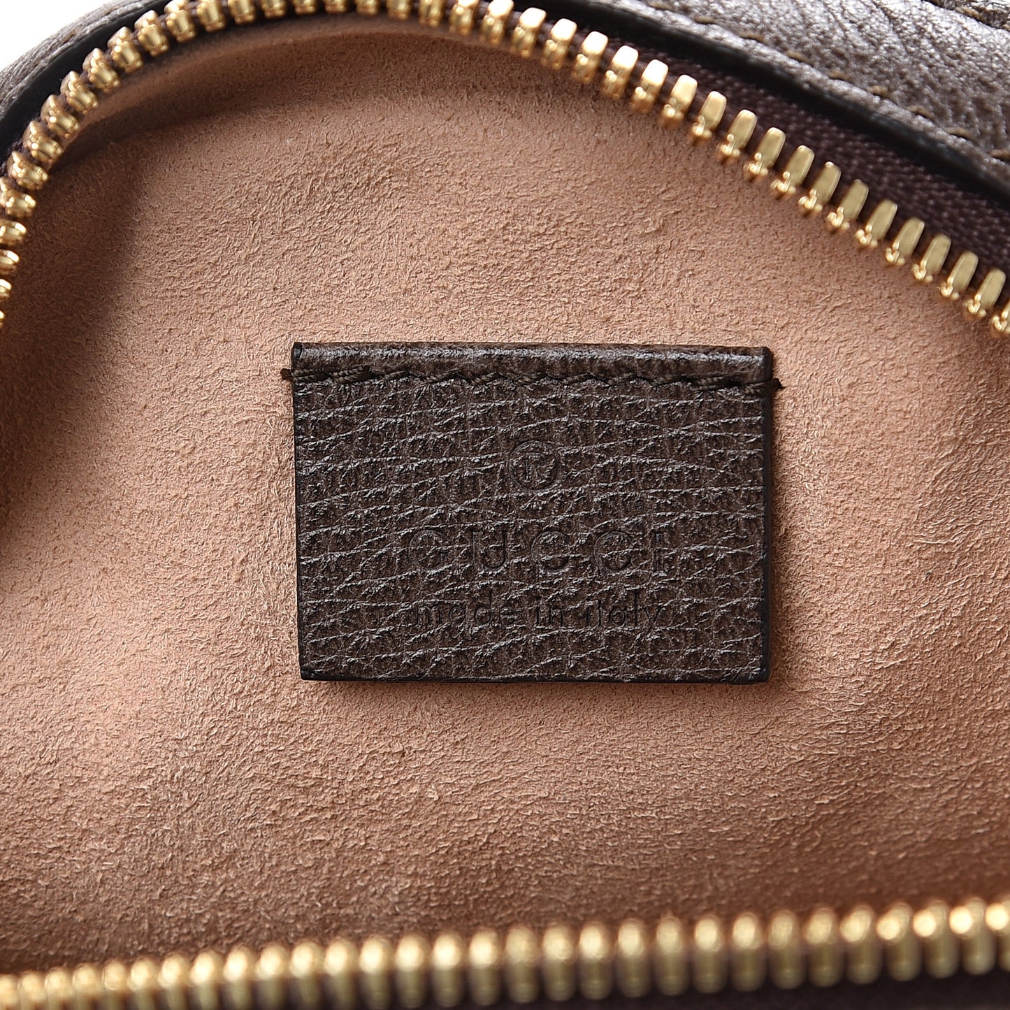 GG Supreme Monogram Web Mini Ophidia Round Shoulder Bag Brown