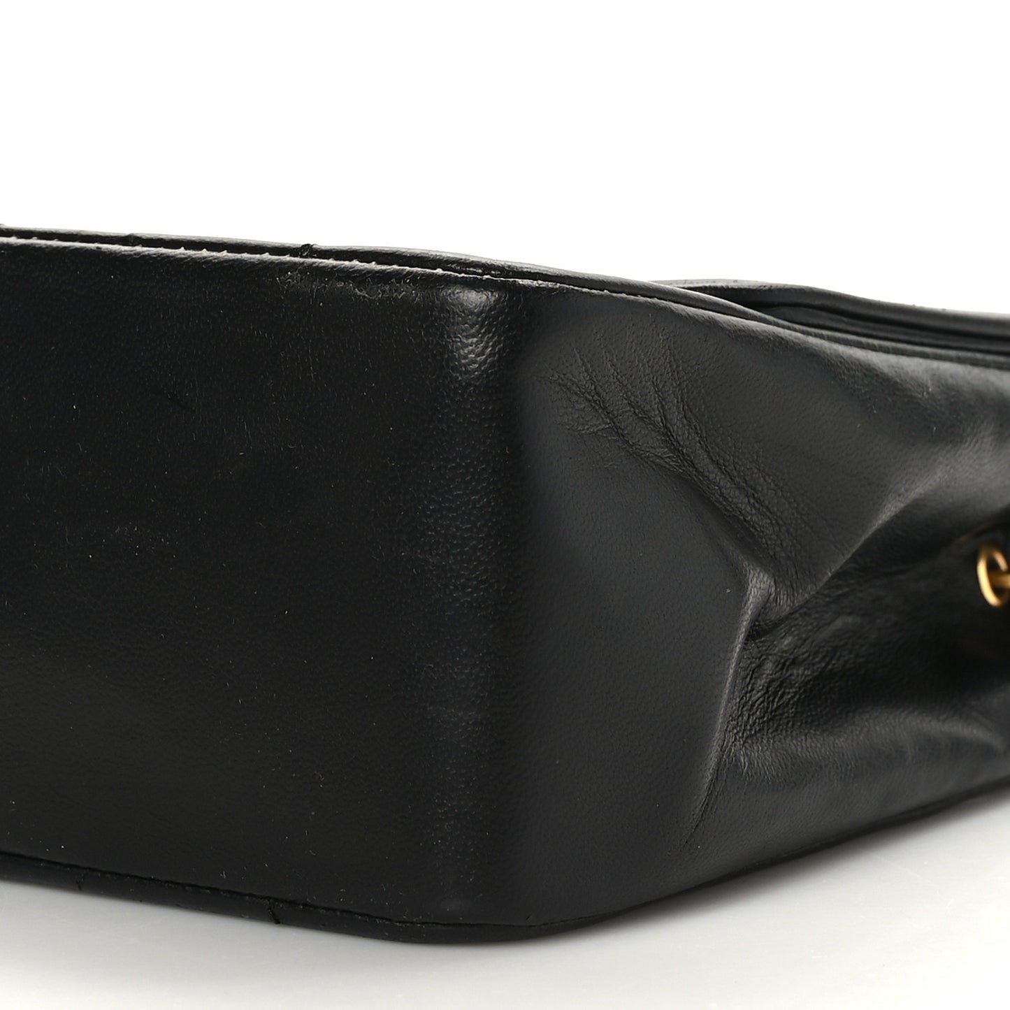 Lambskin Quilted Medium Single Flap Black
