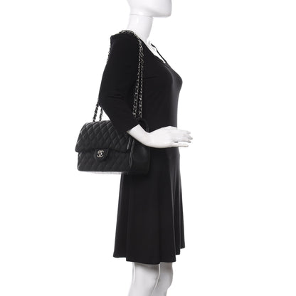 Chanel Lambskin Quilted Jumbo Double Flap Black 2 of 11
