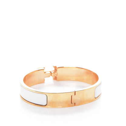 Hermes Enamel Narrow Clic Clac H Bracelet PM White 3 of 4