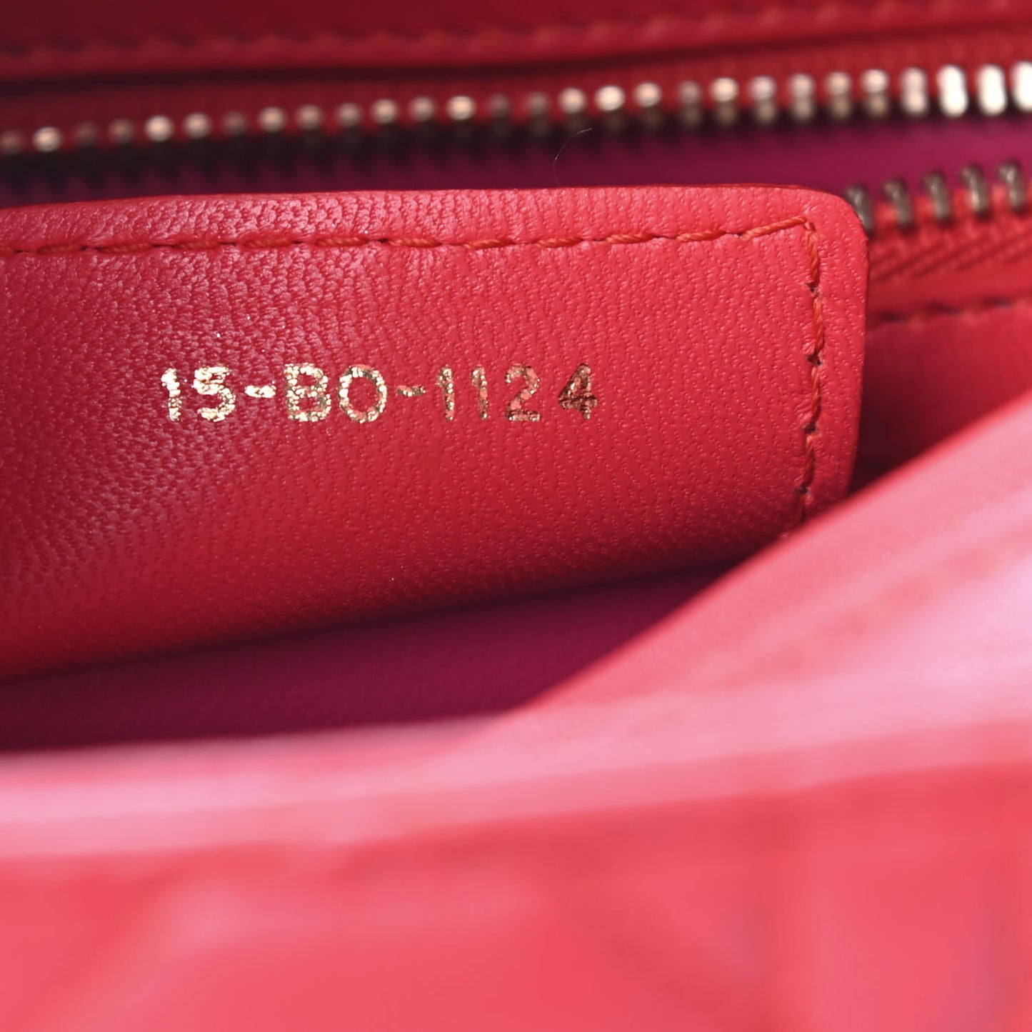 Lambskin Cannage Medium Bi-Color Lady Dior Orange Fuchsia