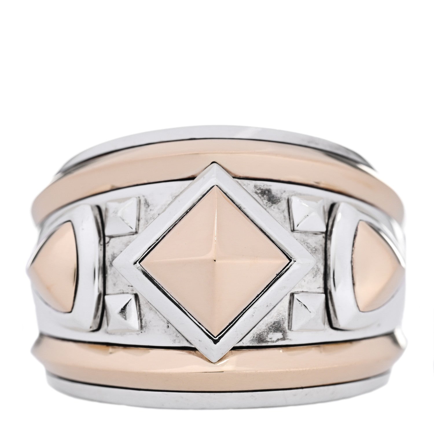 David Yurman Sterling Silver 18K Yellow Gold Bold Renaissance Wide Ring 57 8 1 of 6