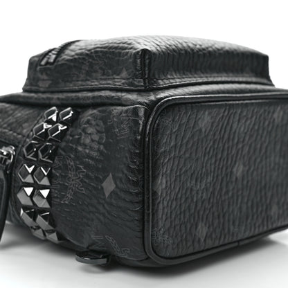 MCM Visetos Side Stud X-Mini Stark Bebe Boo Backpack Black 8 of 12