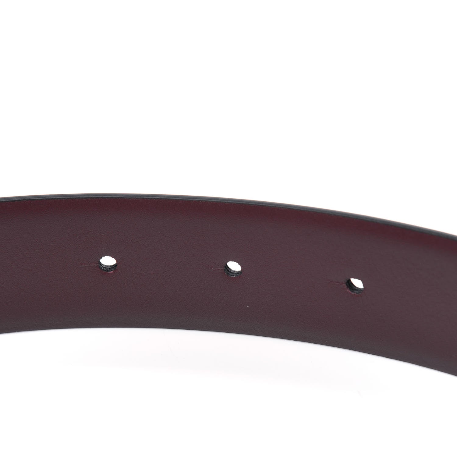Chanel Calfskin CC Reversible Belt 80 32 Black Burgundy 4 of 6