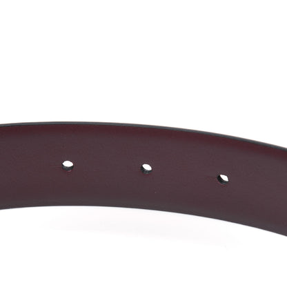 Chanel Calfskin CC Reversible Belt 80 32 Black Burgundy 4 of 6
