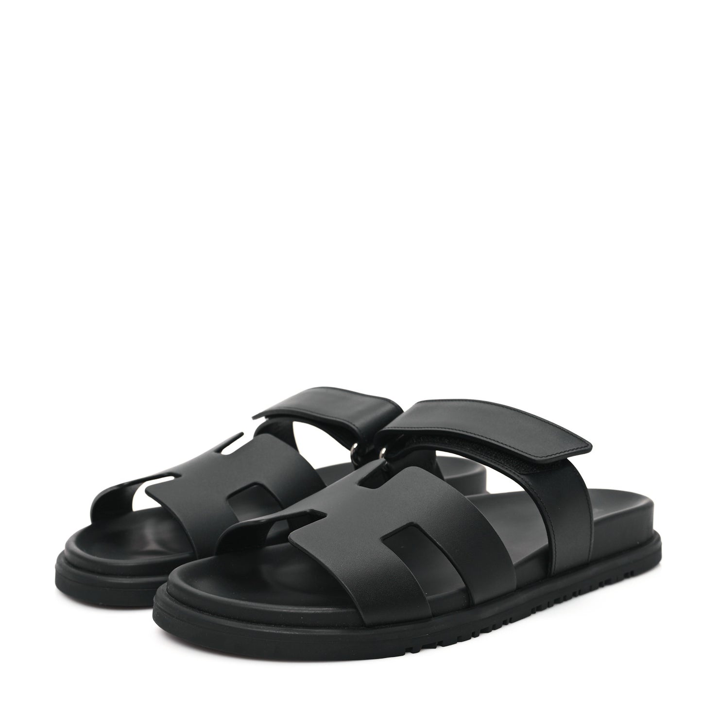 Calfskin Womens Chypre Sandals 38.5 Black