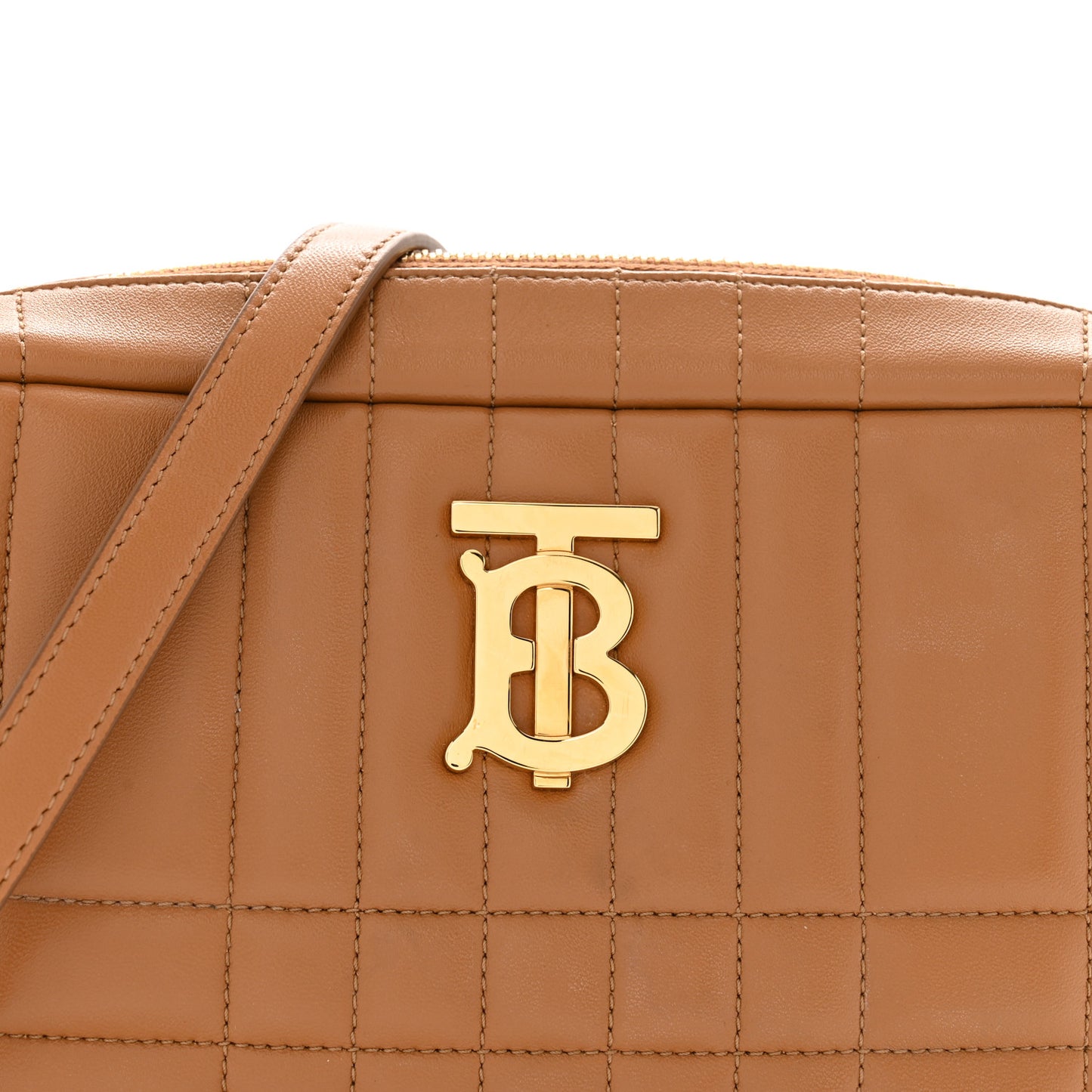 Lambskin Quilted Small Lola Camera Bag Maple Brown