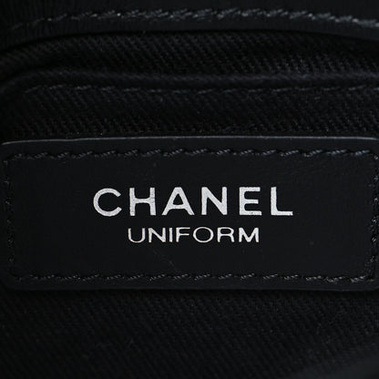 Chanel Calfskin Quilted CC Uniform Flap Belt Bag Black 10 of 21