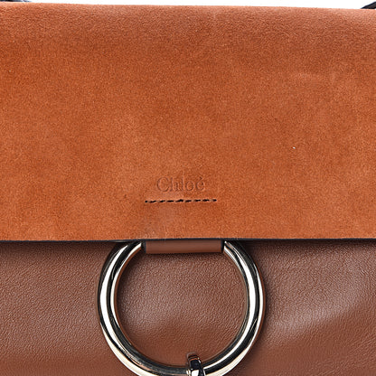 Chloe Suede Calfskin Small Faye Shoulder Bag Tobacco 10 of 10