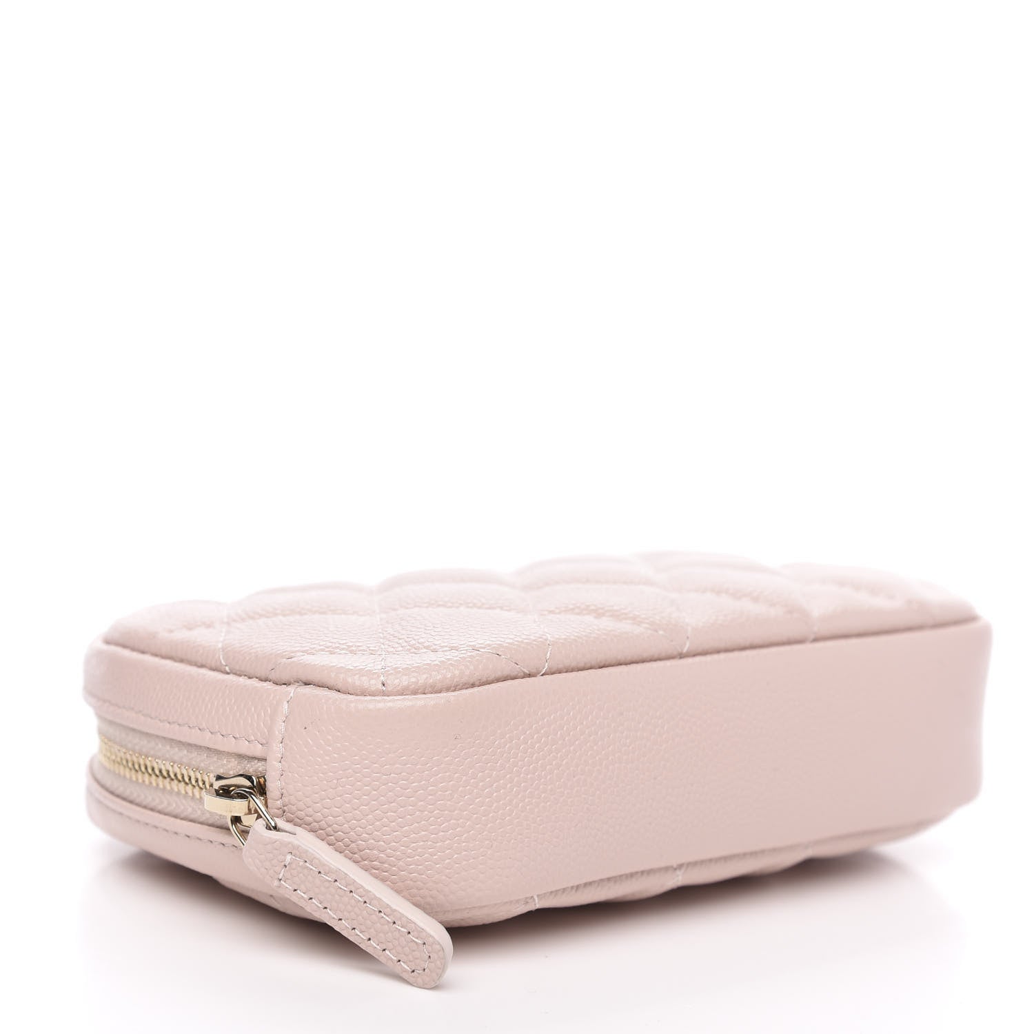 Chanel Caviar Quilted Small Curvy Pouch Cosmetic Case Light Pink 5 of 9