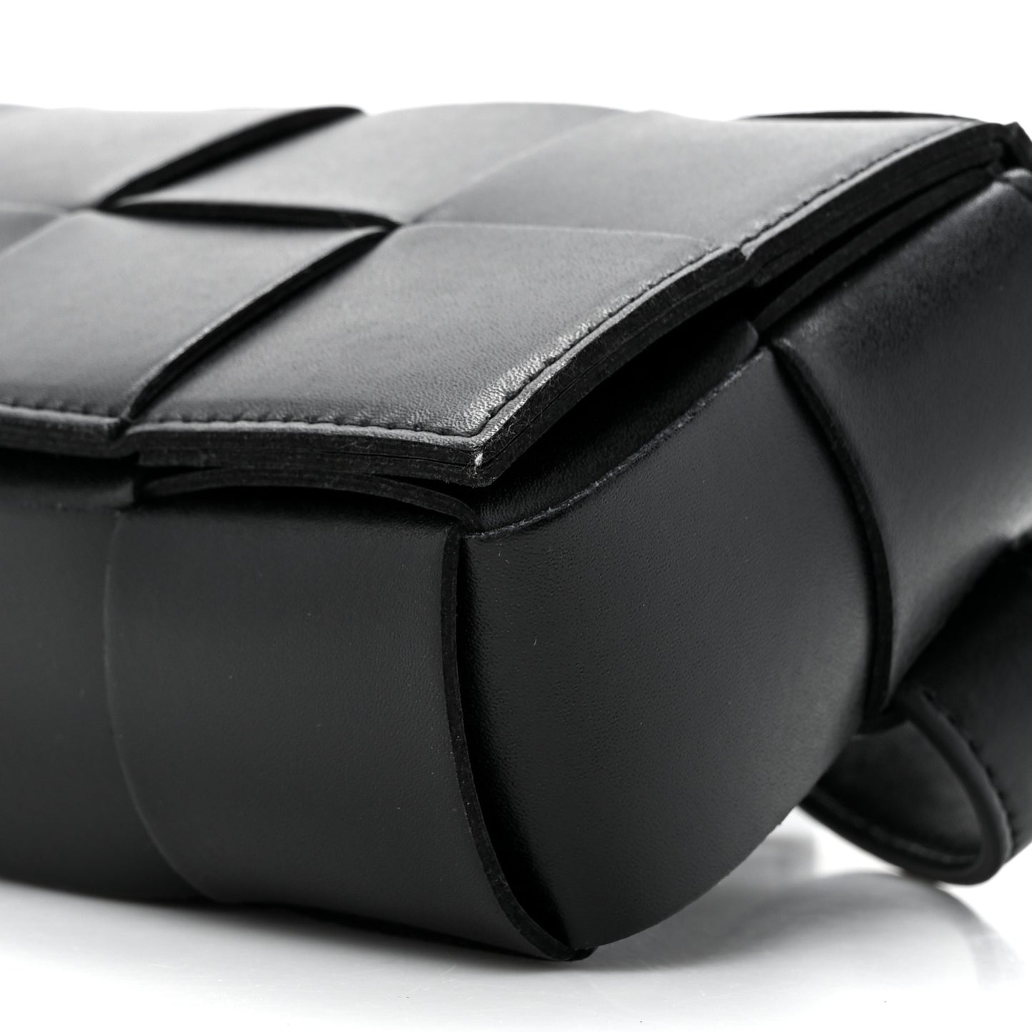 Nappa Maxi Intreccio The Belt Cassette Bag Black