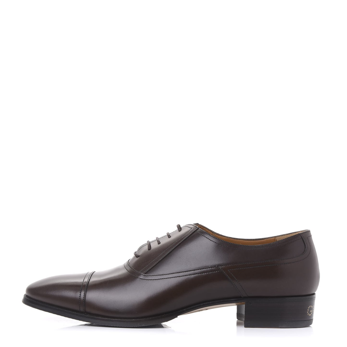 Calfskin Mens Captoe Oxford Loafers 11 Brown