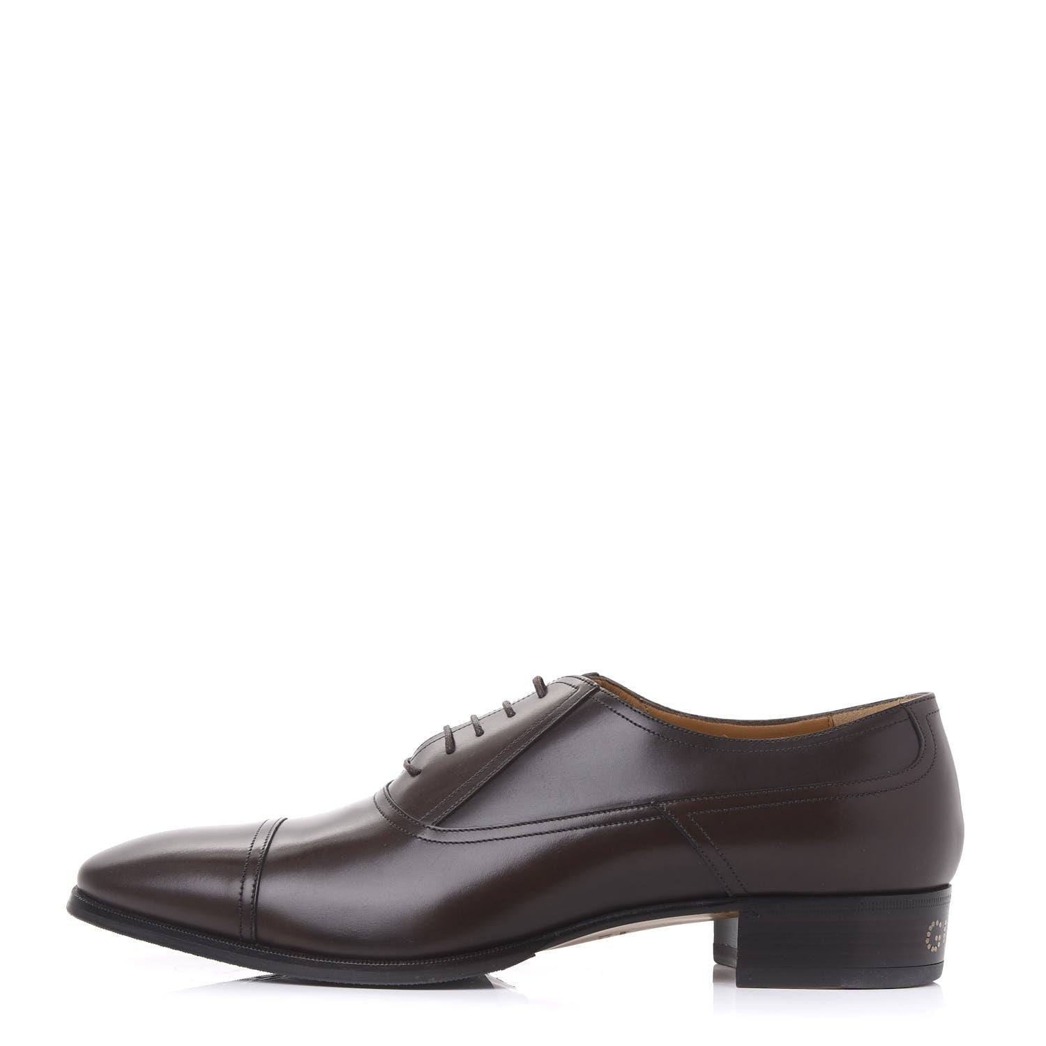Gucci Calfskin Mens Captoe Oxford Loafers 11 Brown 1 of 10