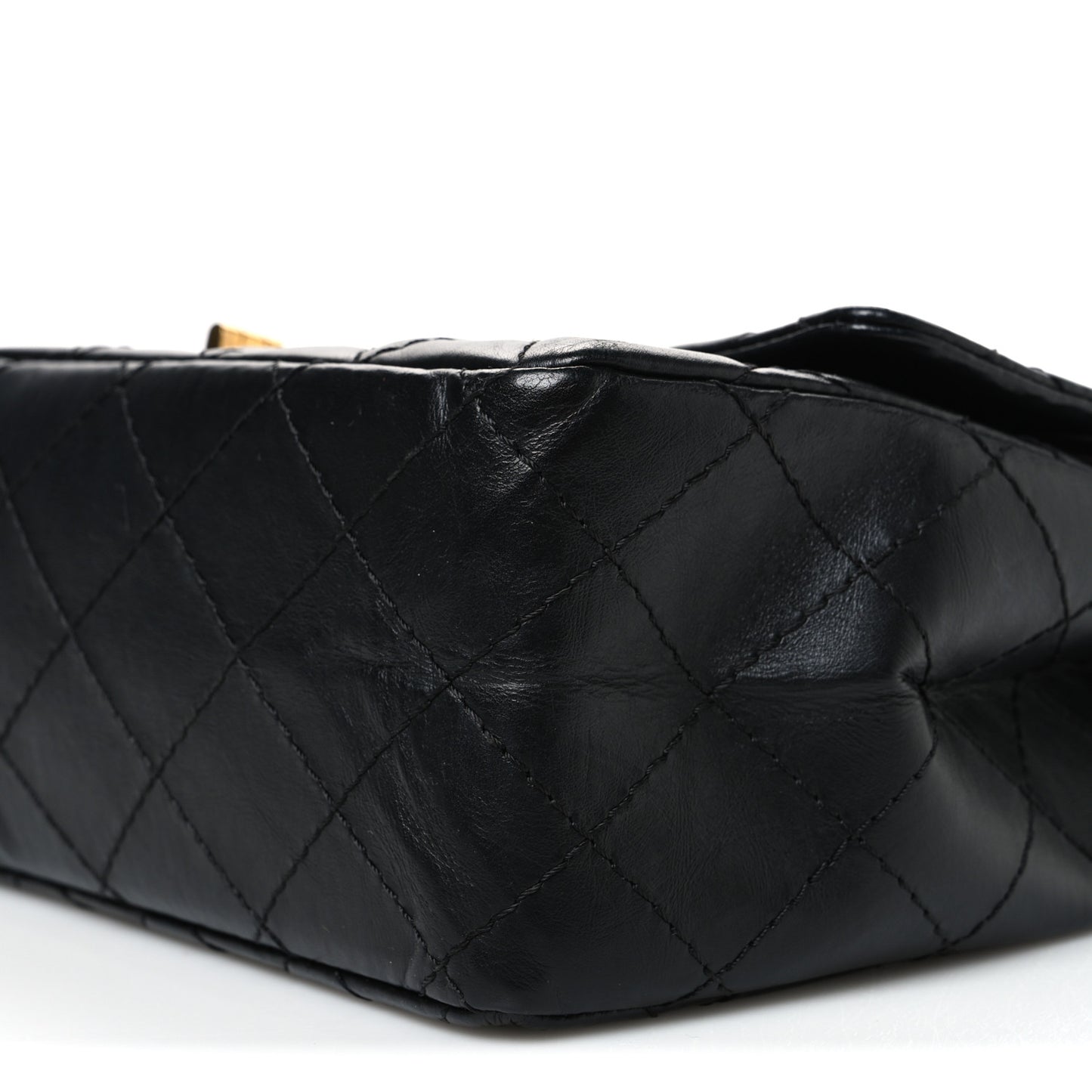 Aged Calfskin Quilted 2.55 Reissue 226 Flap Black
