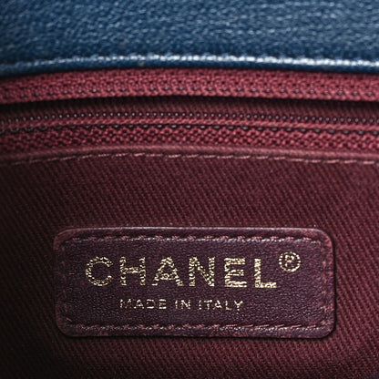 Chanel Patent Goatskin Quilted Small CC Eyelet Flap Blue 6 of 12