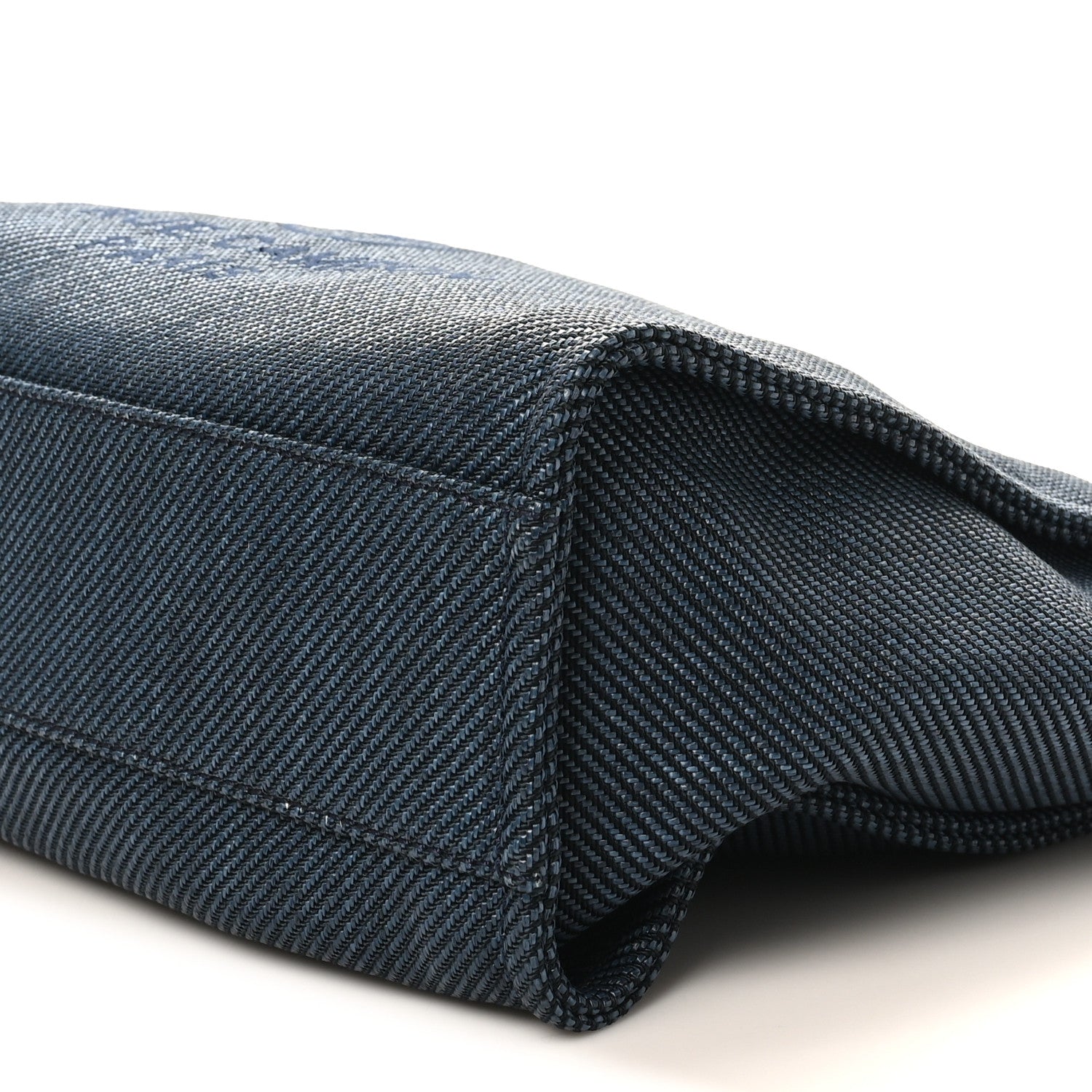 Chanel Mixed Fibers Striped Small Deauville Tote Navy Blue 10 of 10