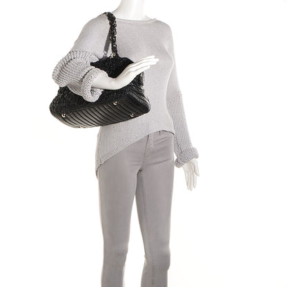 Chanel Lambskin Astrakan Bowler Black 2 of 7