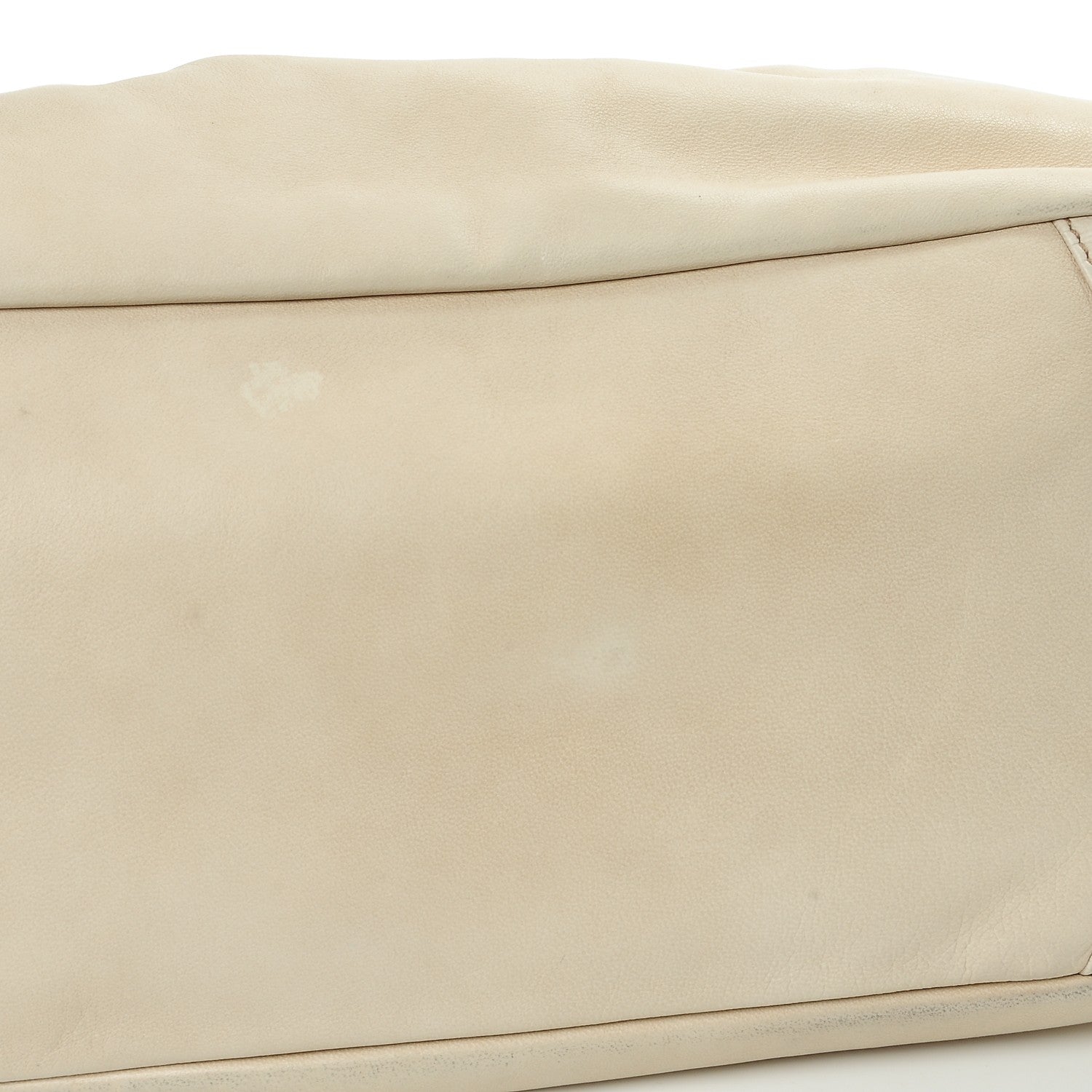Prada Soft Calf Pleated Shopping Tote Talco 6 of 9