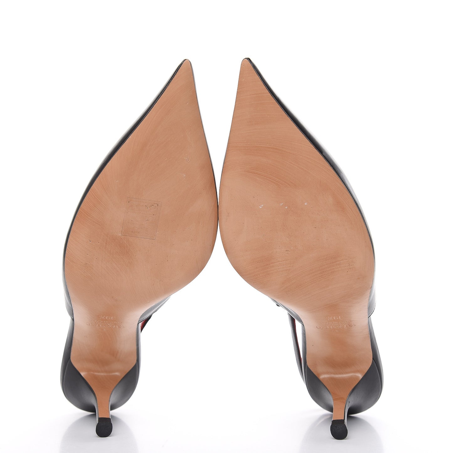 Smooth Calfskin Chain Slingback Pumps 39.5 Black