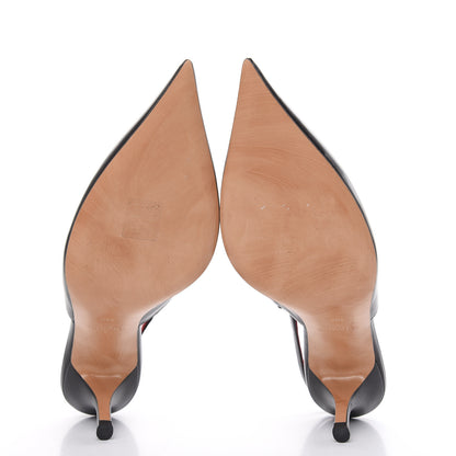 Valentino Garavani Smooth Calfskin Chain Slingback Pumps 39.5 Black 5 of 11