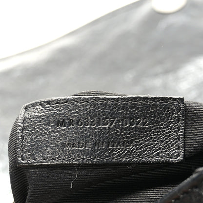 Saint Laurent Crinkled Calfskin Matelasse Monogram Large Niki Chain Satchel Black 6 of 9