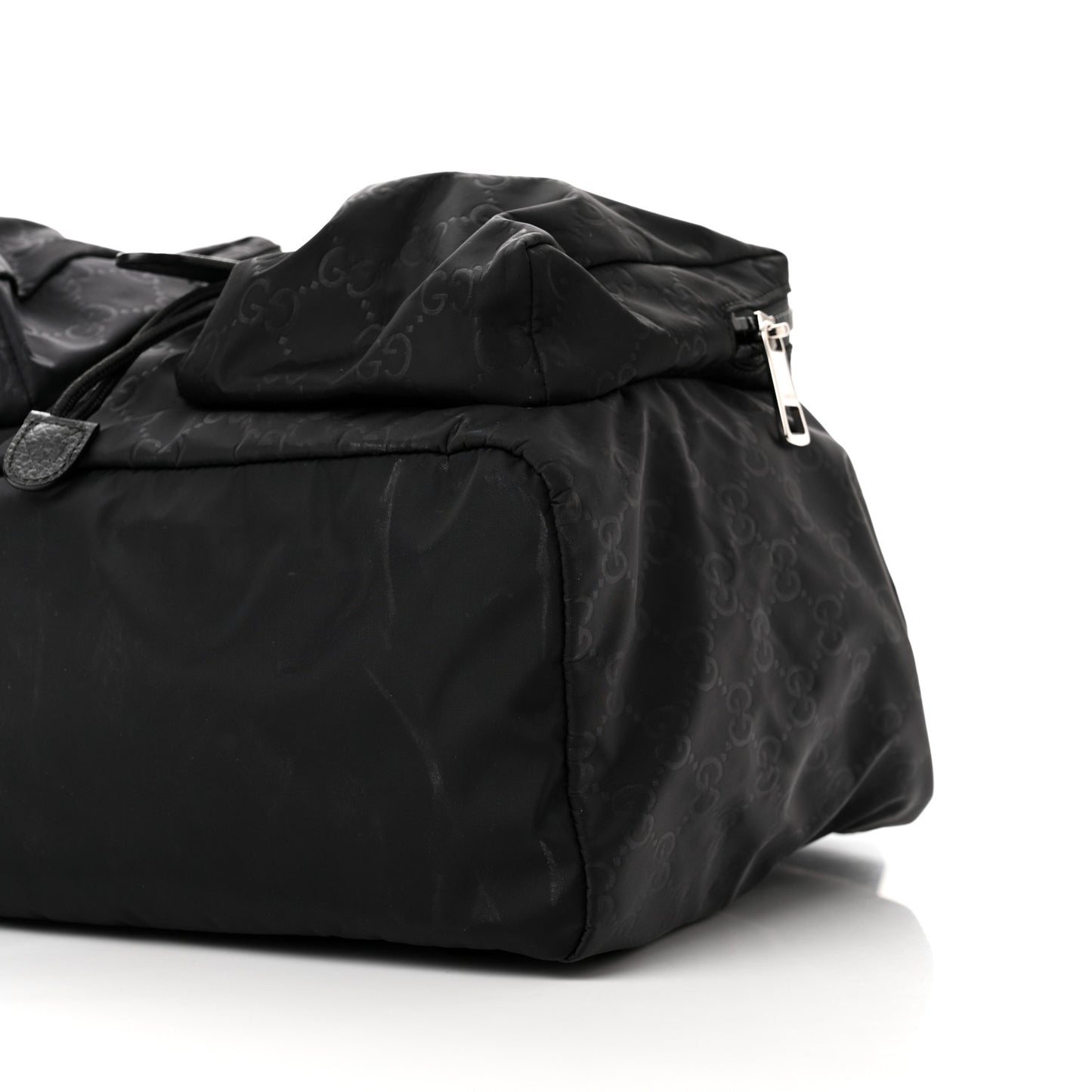 Nylon Monogram Medium Light Single Buckle Backpack Black