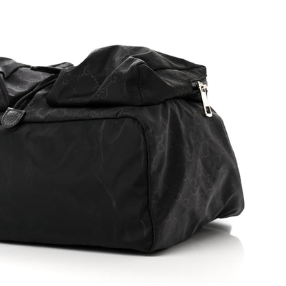 Gucci Nylon Monogram Medium Light Single Buckle Backpack Black 10 of 11