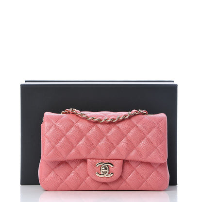 Chanel Iridescent Caviar Quilted Mini Rectangular Flap Pink 8 of 8
