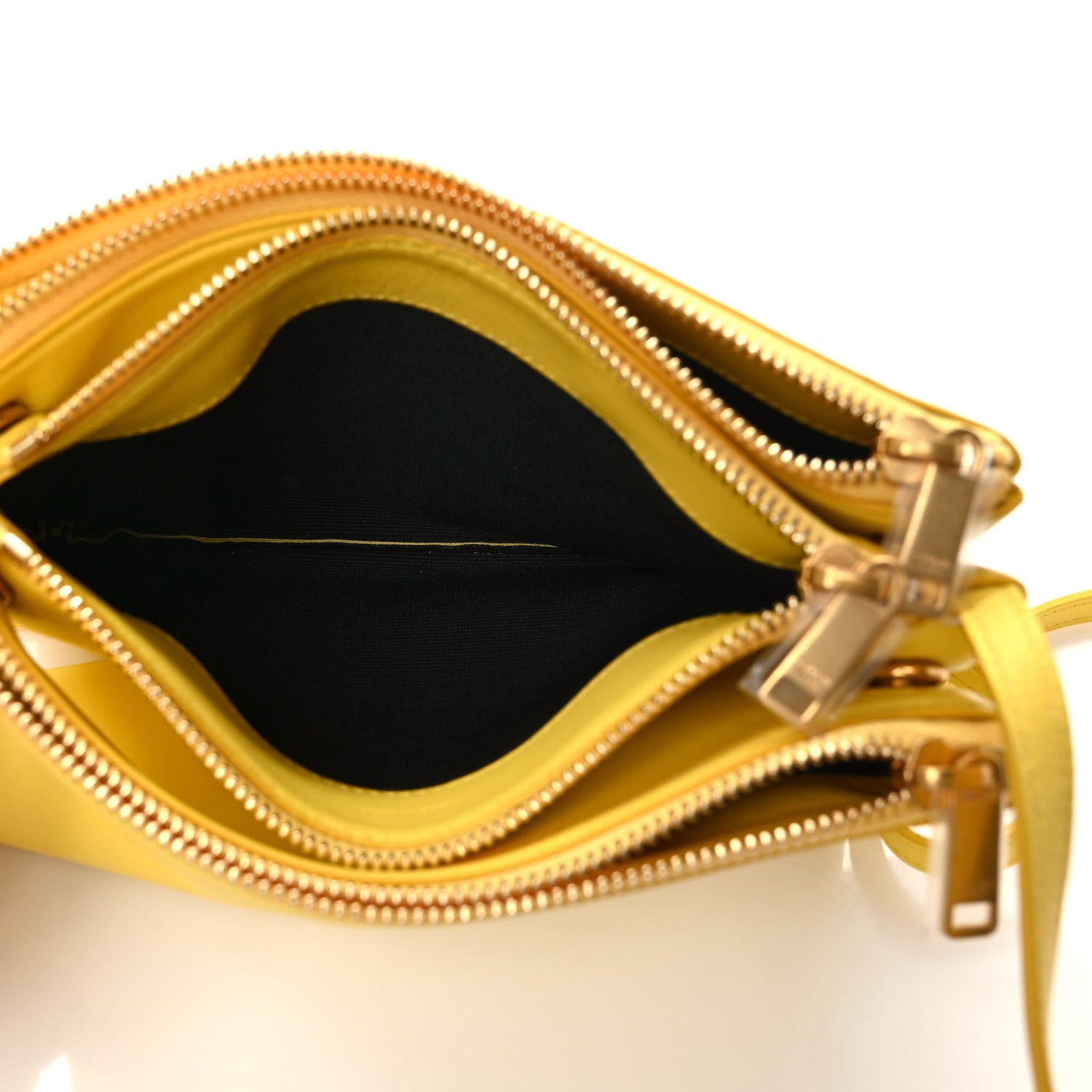 Lambskin Small Trio Crossbody Bag Fluo Yellow