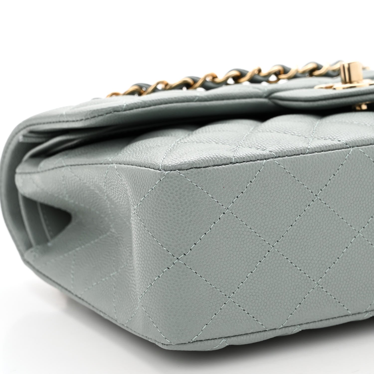 Chanel Caviar Quilted Small Double Flap Light Blue 9 of 10