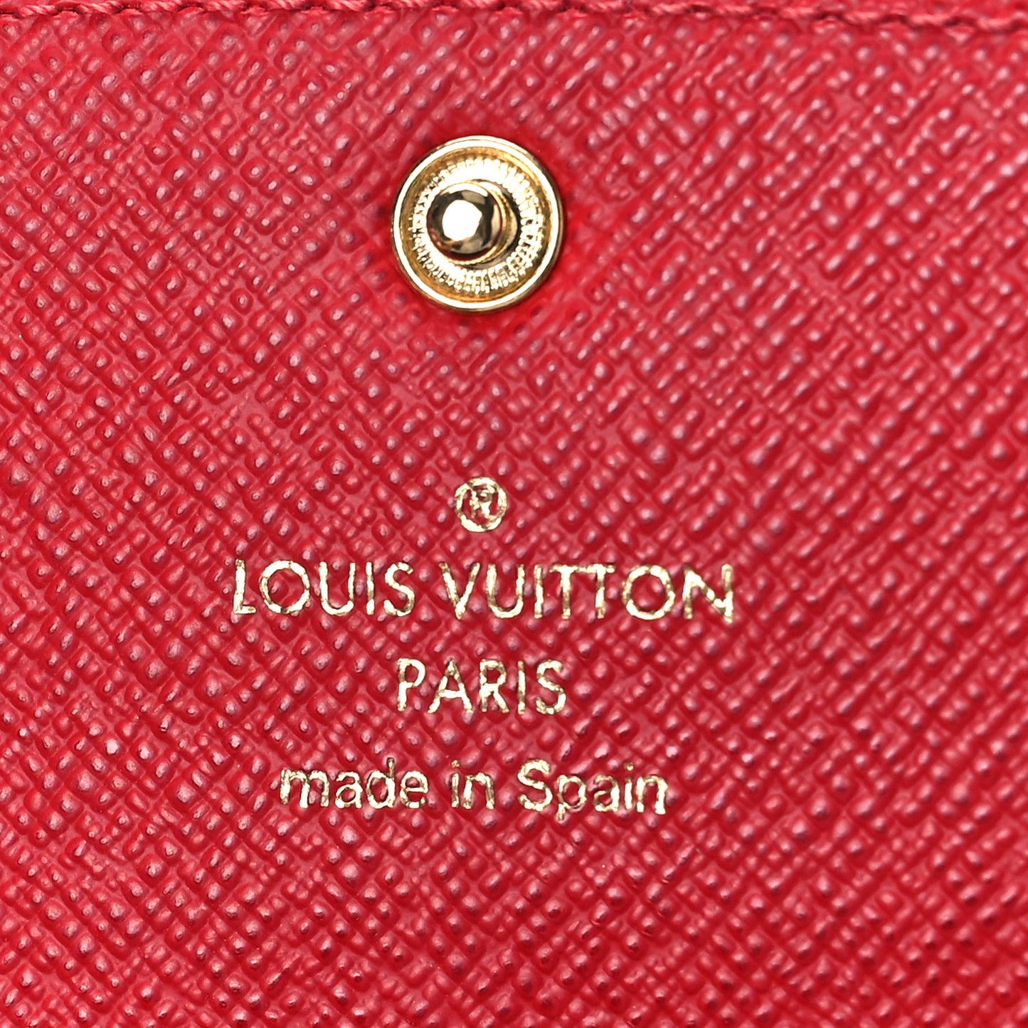 Damier Ebene Emilie Wallet Red