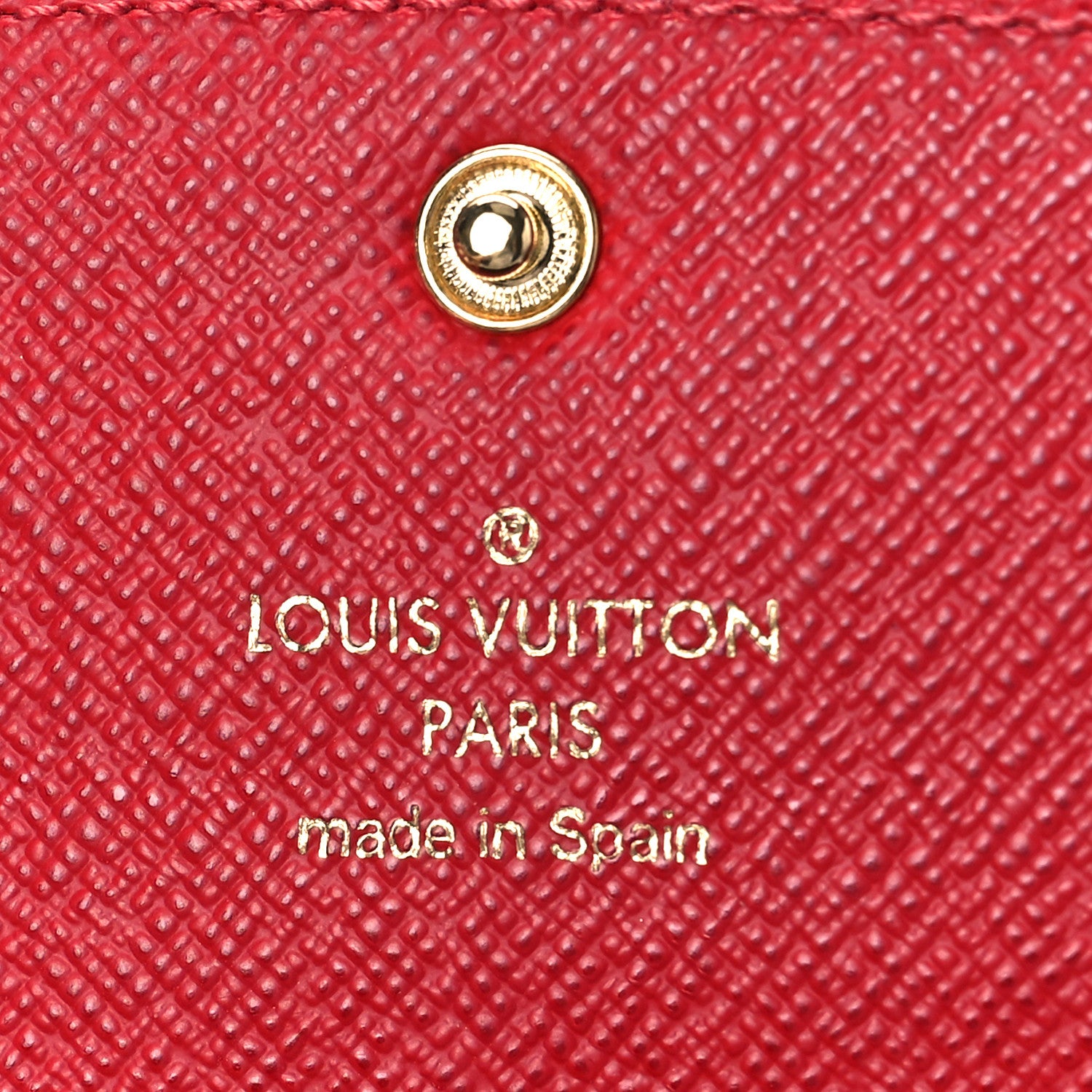 Louis Vuitton Damier Ebene Emilie Wallet Red 6 of 8