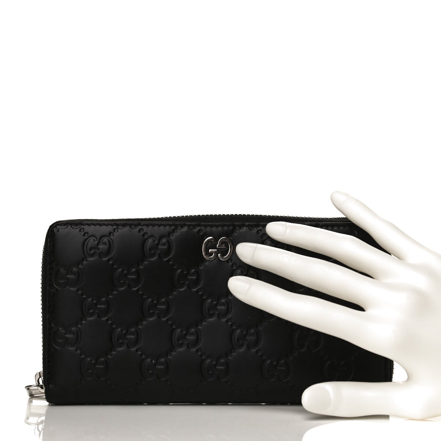 Gucci Guccissimma Signature Dorian Zip Around Wallet Black 2 of 8