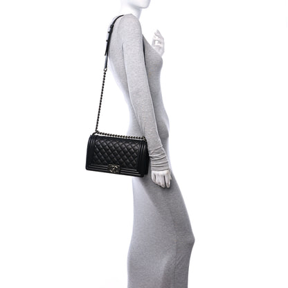 Chanel Caviar Quilted Medium Boy Flap Black 2 of 11