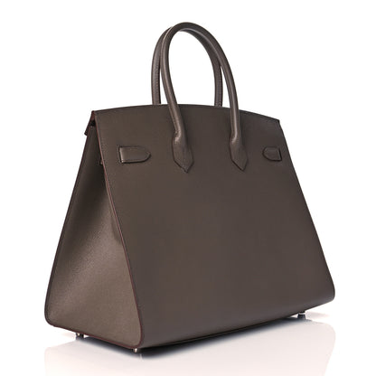 Hermes Epsom Birkin Sellier 35 Etain 3 of 11