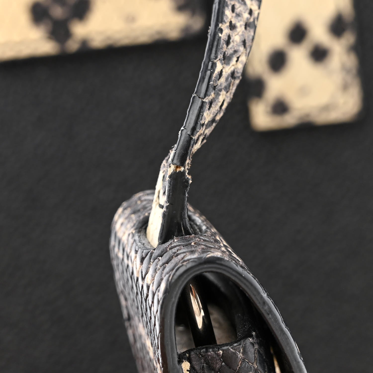 Saint Laurent Grained Calfskin Python Embossed Nano Sac De Jour Black 12 of 14
