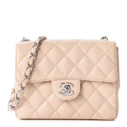 Chanel Caviar Quilted Mini Square Flap Light Beige 1 of 9