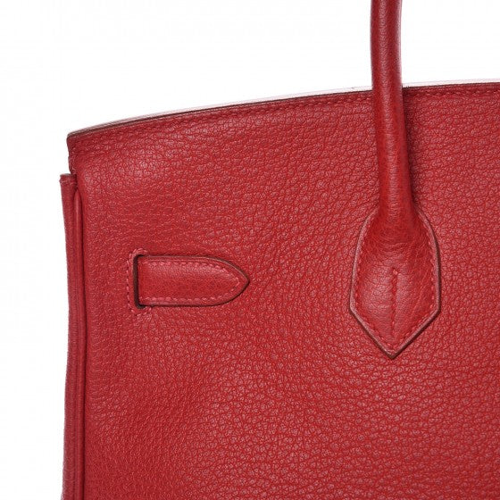 Buffle Skipper Birkin 35 Rouge Casaque
